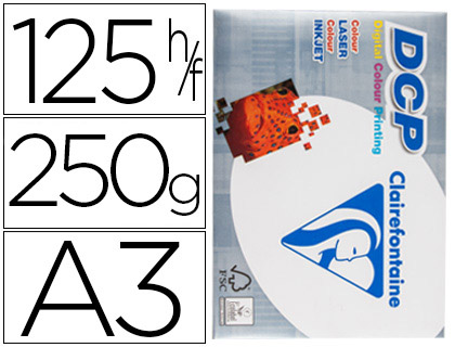 125h papel fotocopiadora Clairefontaine DCP A3 250g/m²